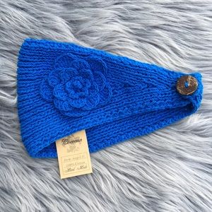 Cheveux Blue Woven Flower Headband NWT